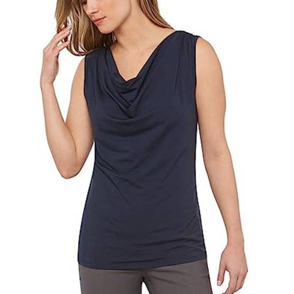 Eileen fisher Super Soft Knit Cowl Neck Sleeveless Top sz P S - Picture 1 of 10